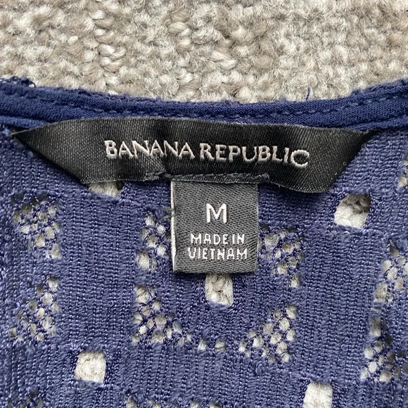 Banana Republic Lace Top with Pom Pom Trim - Picture 8 of 9
